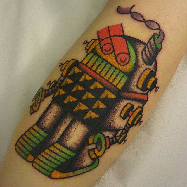 robot tattoo